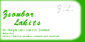 zsombor lakits business card